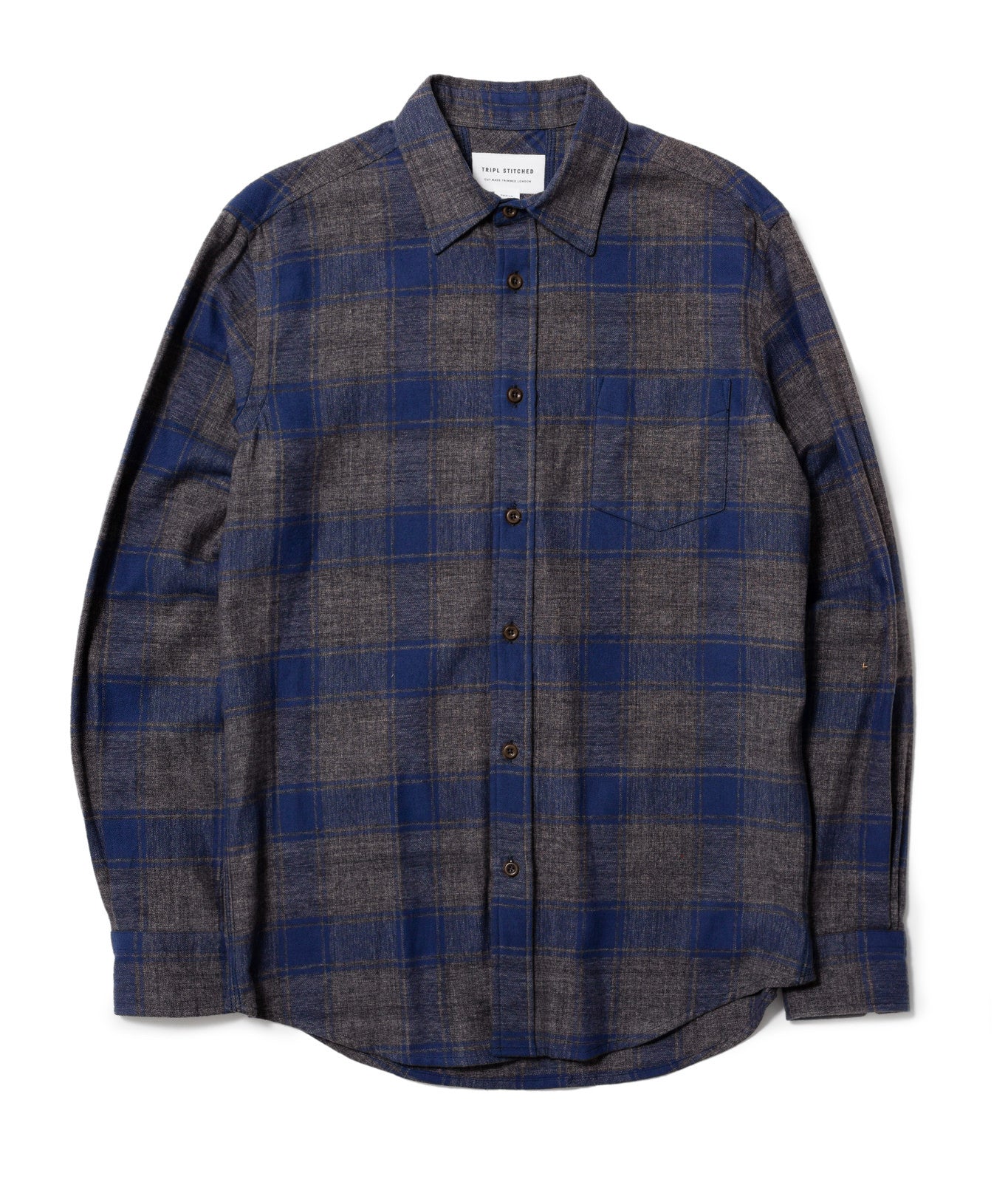 Blue/Grey Marl Check Shirt