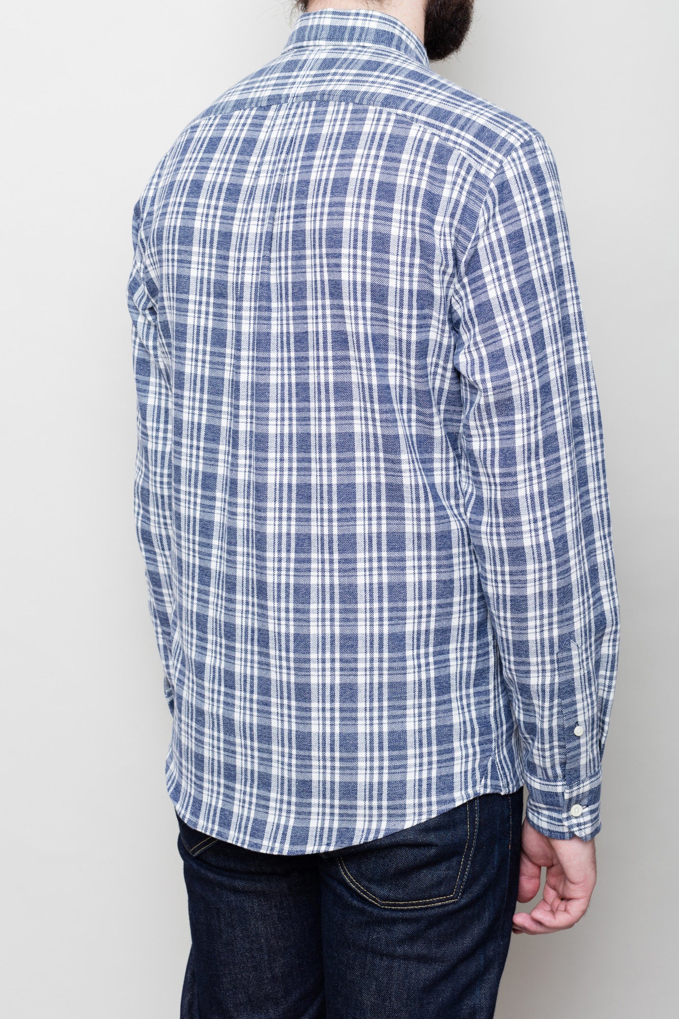 Washed Down Blue/Oatmeal Check Shirt