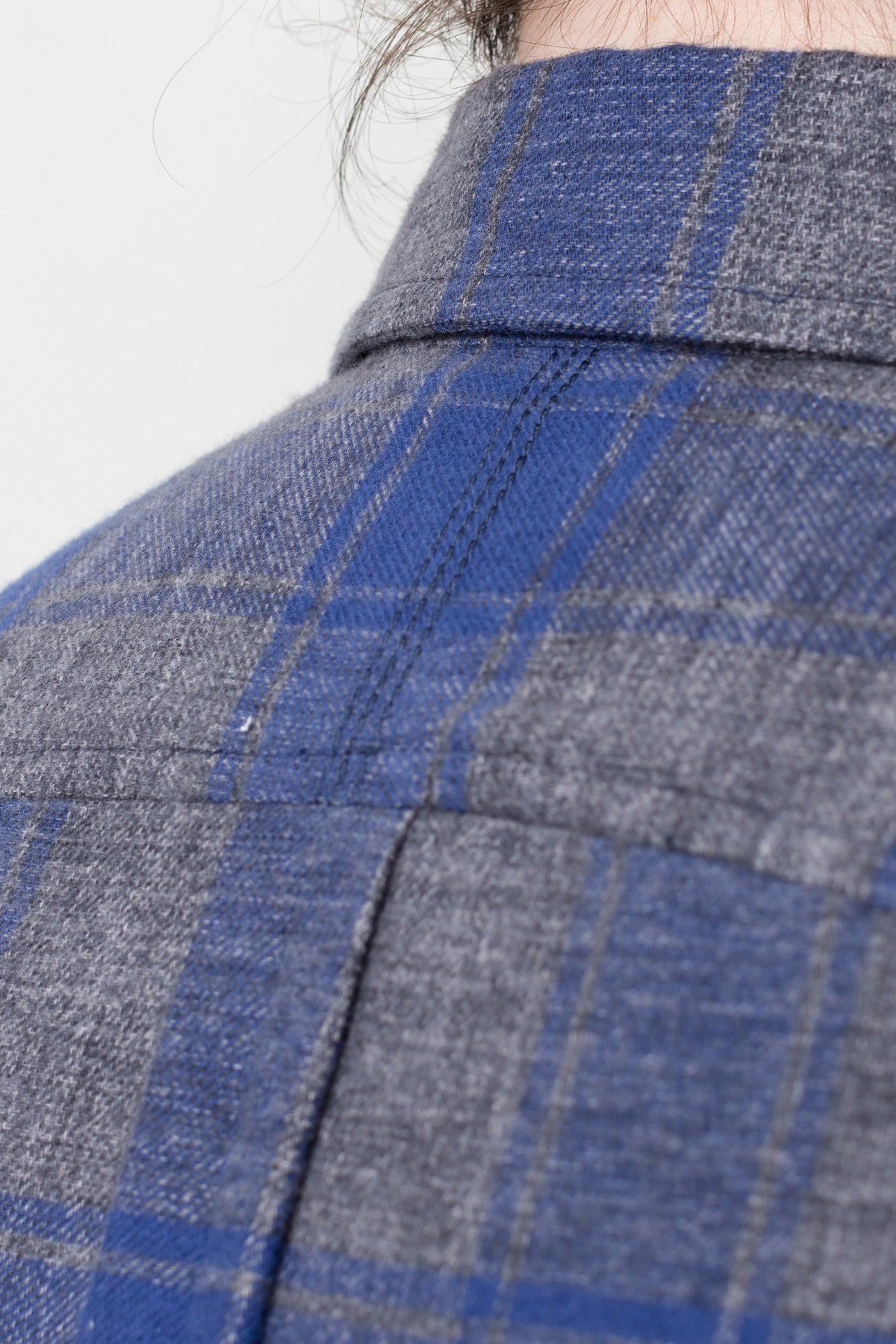 Blue/Grey Marl Check Shirt