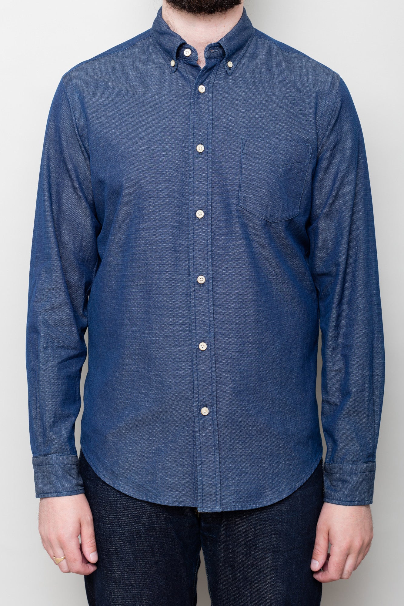 Indigo Oxford Weave Shirt