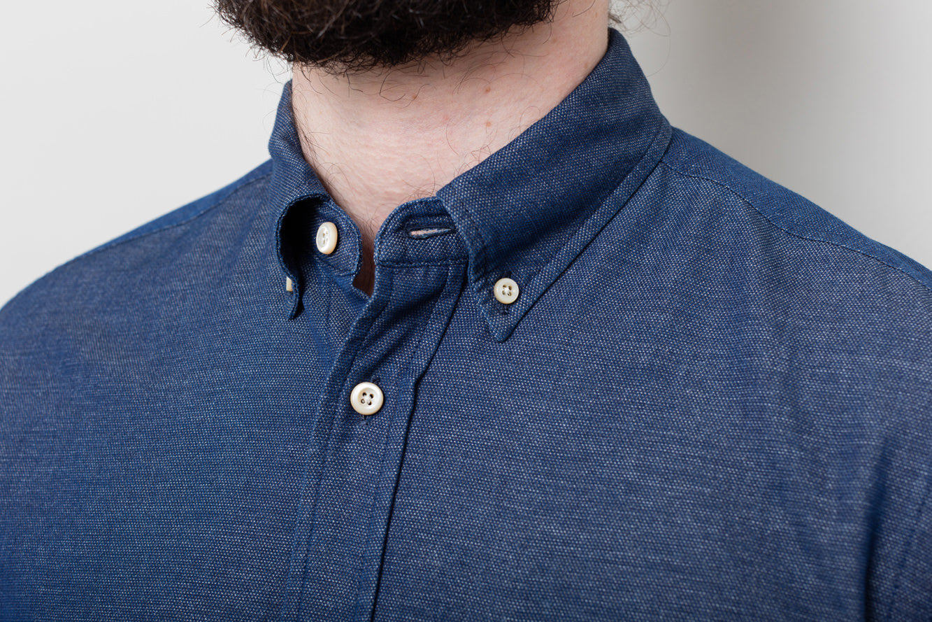 Indigo Oxford Weave Shirt