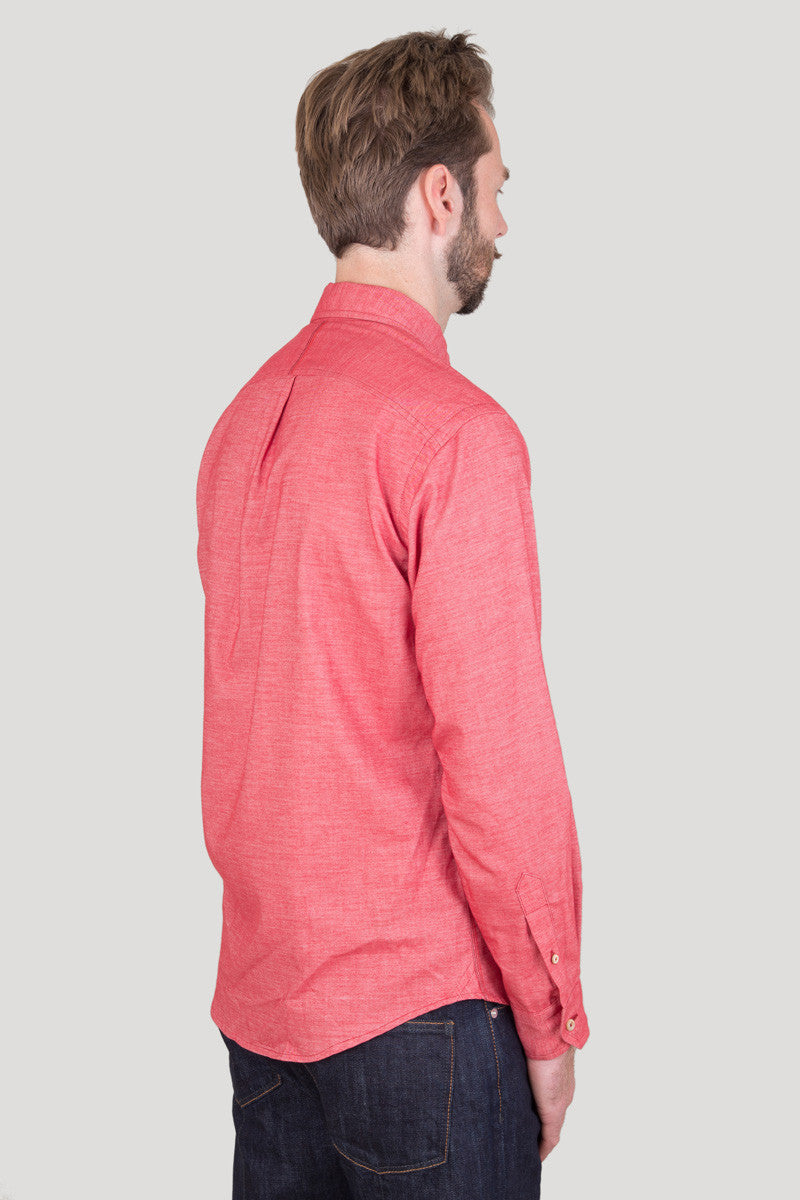 Italian Flannel Button Down - Red