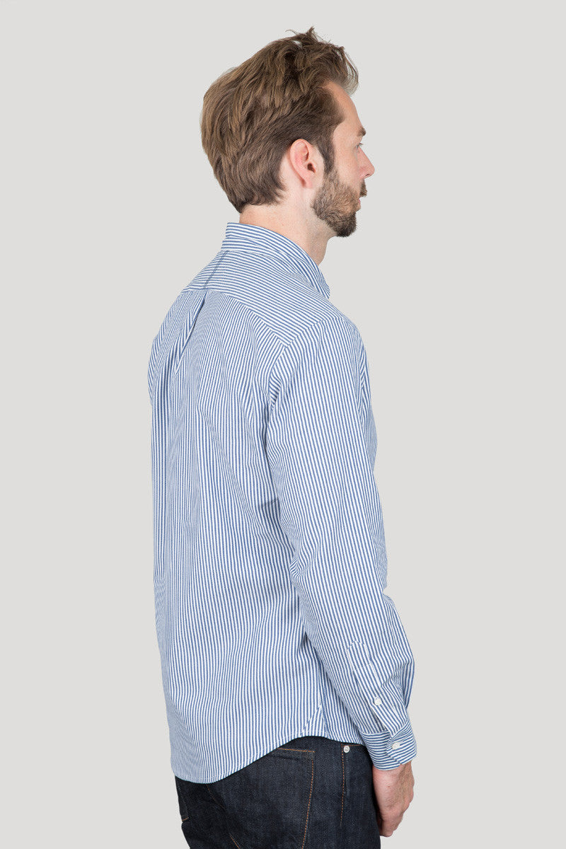 Classic Button Down - Navy Candy Stripe