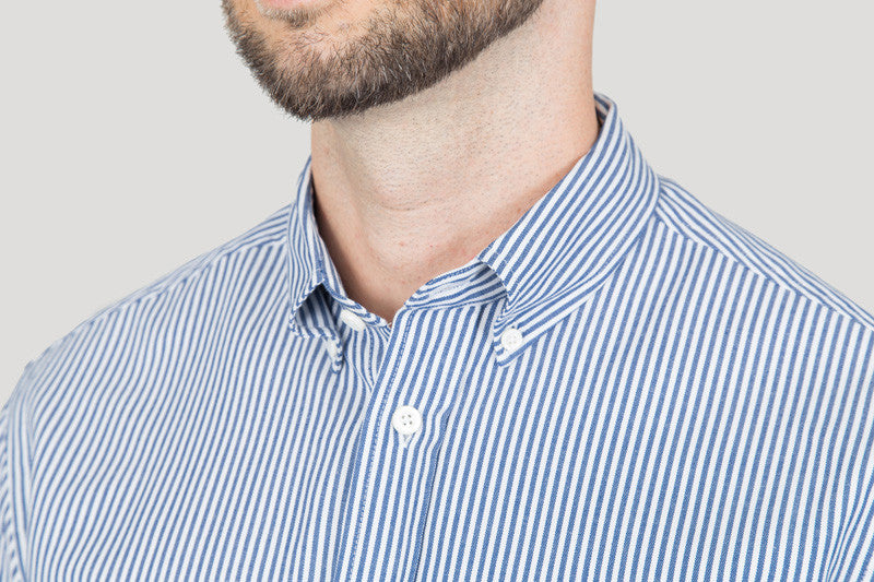 Classic Button Down - Navy Candy Stripe