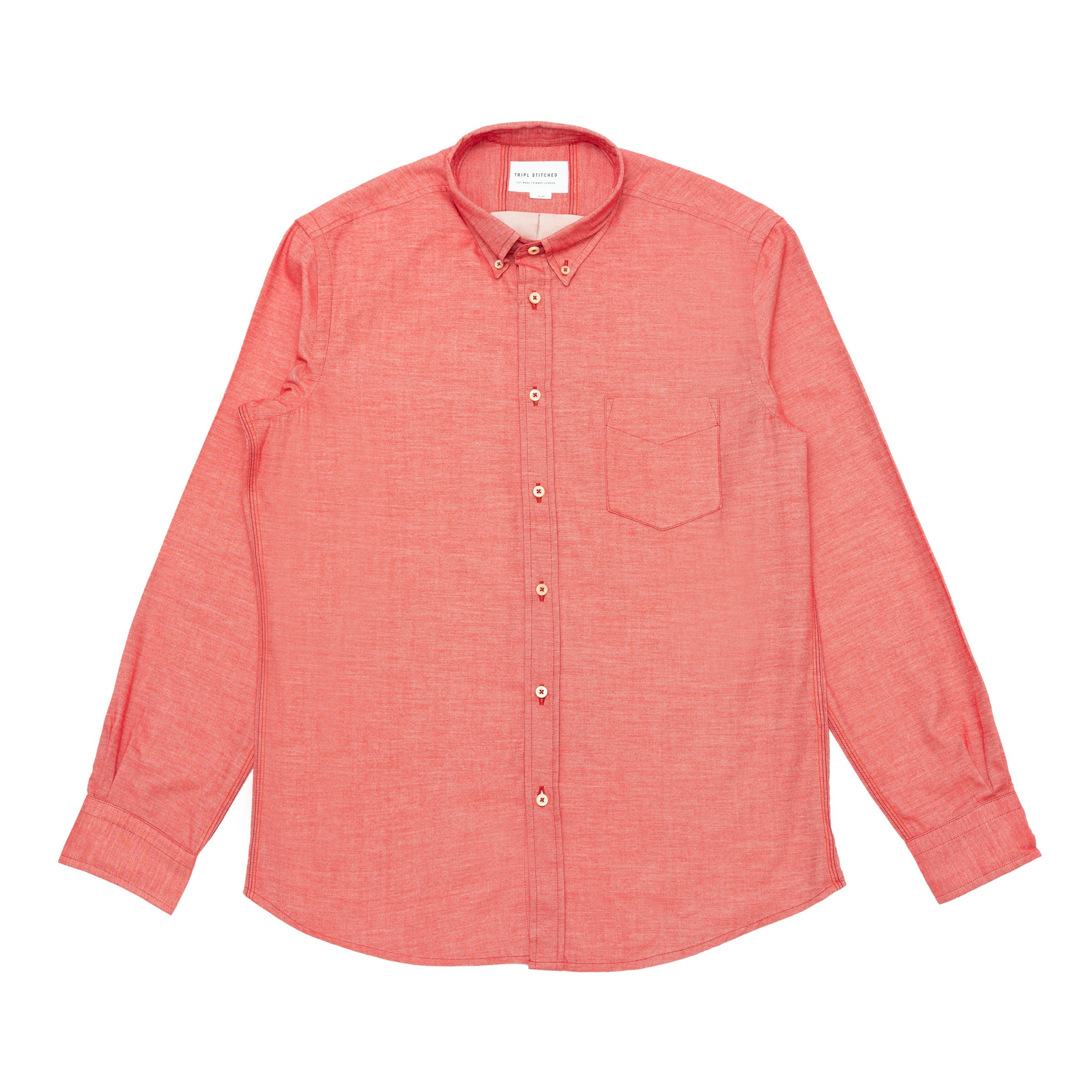 Italian Flannel Button Down - Red