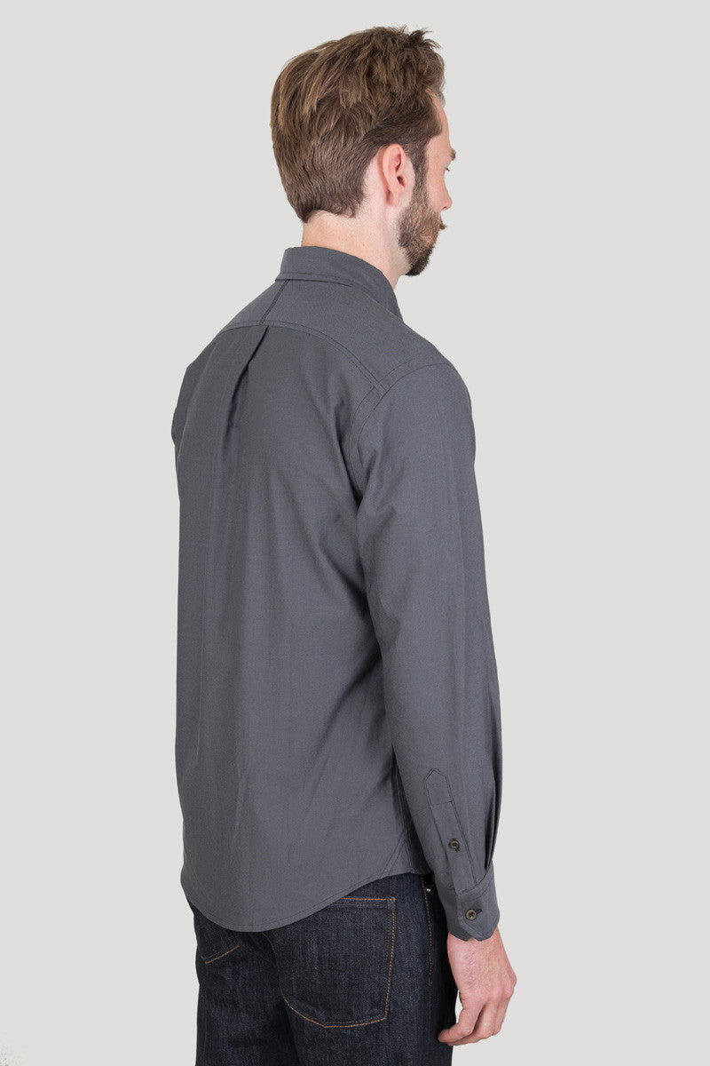 Classic Button Down - Charcoal Oxford