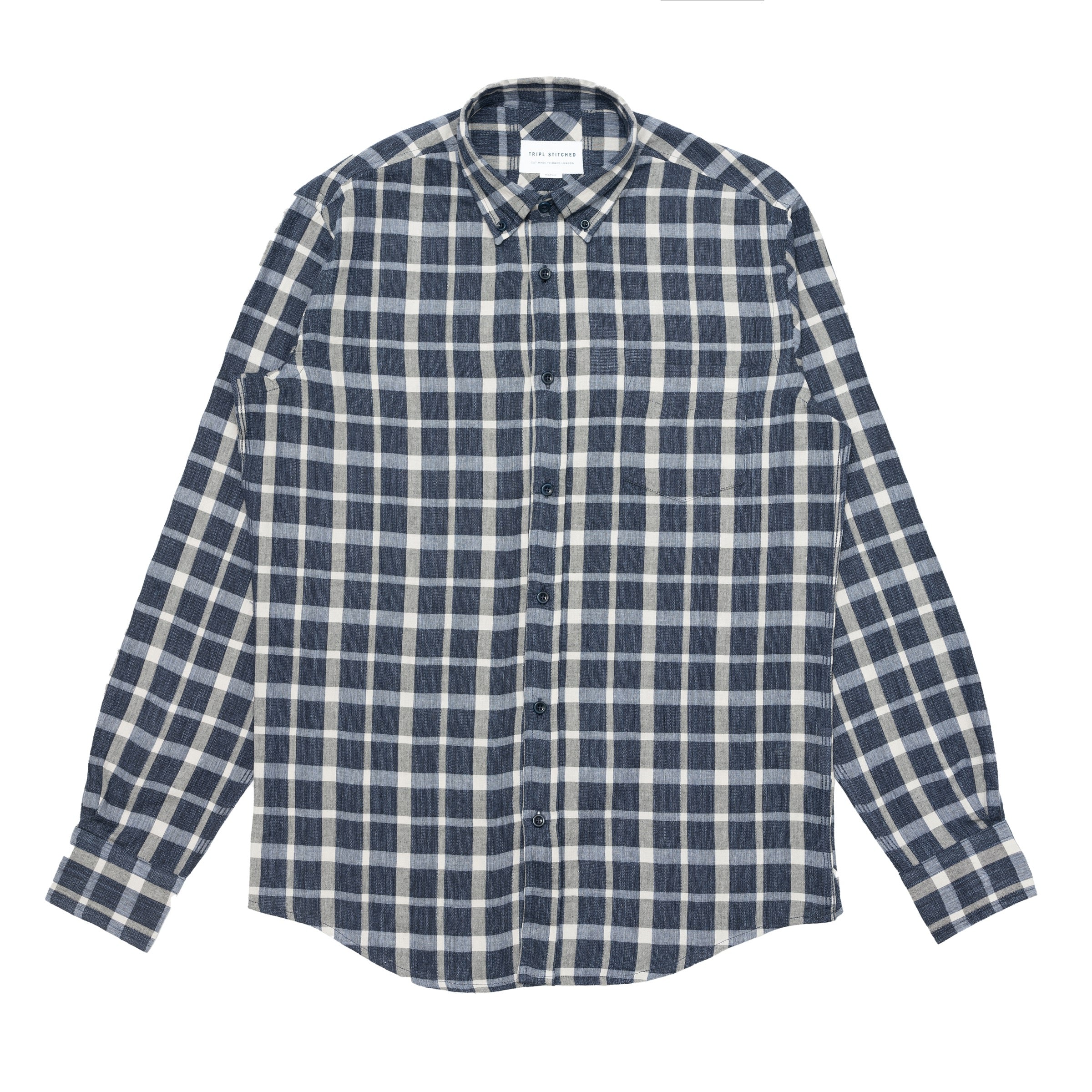 Button Down Shirt - Japanese Navy Small Check
