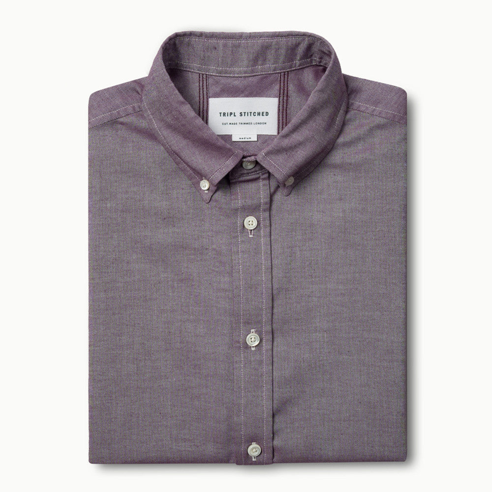 Short sleeve oxford - Burgundy