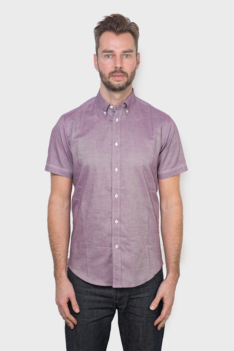 Short sleeve oxford - Burgundy